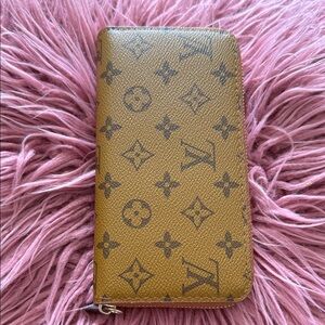 Monogram Zip-Around Leather Wallet - Brown